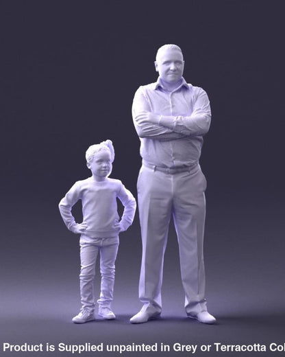 Father With Daughter Figure