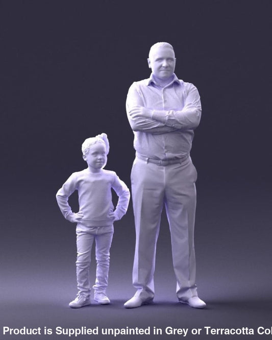 Father With Daughter Figure