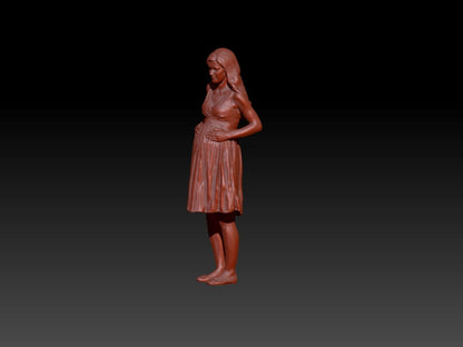 Mm234 Pregnant Girl In Dress Figure