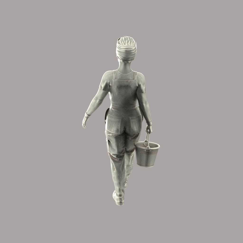 MM236 1940’s Female carrying Bucket Figure