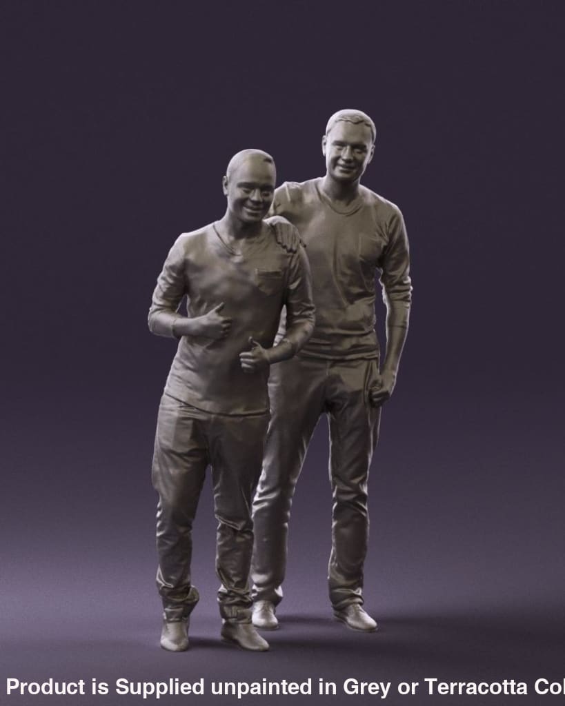Two Male Friends Posing Figure