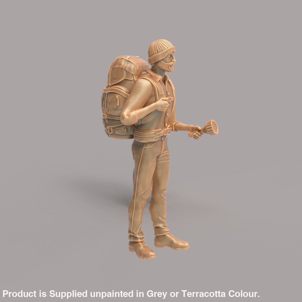 MM241A Male Hiker/Camping/Standing With Torch Figure