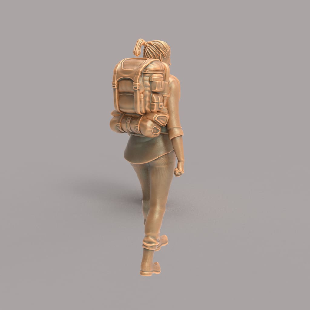MM242 Female Hiker/Camping/Walking Figure