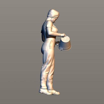 1940S Female Tipping Bucket Figure