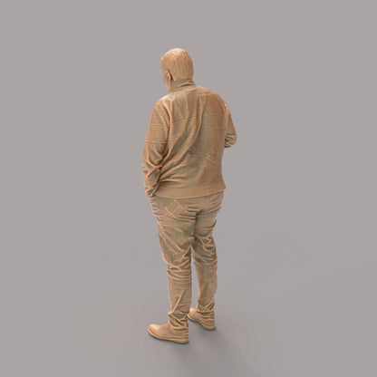 MM284 Grandad in Sweater with Cup of Tea Figure