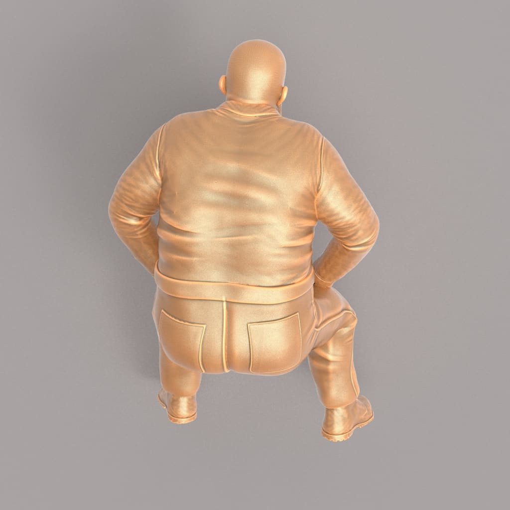 MM288 Large Male Sitting Down Figure