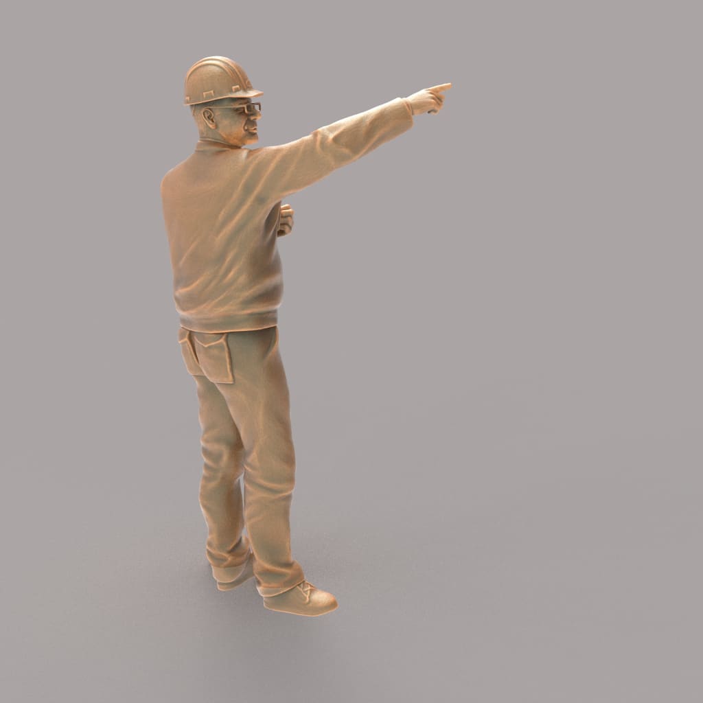 Mini Figure Pointing MM289 Site Foreman/Builder Pointing – Scale Scenery And Figures