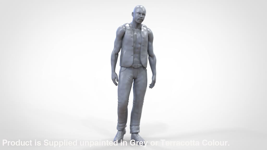 Male Biker/hells Angel Walking Figure