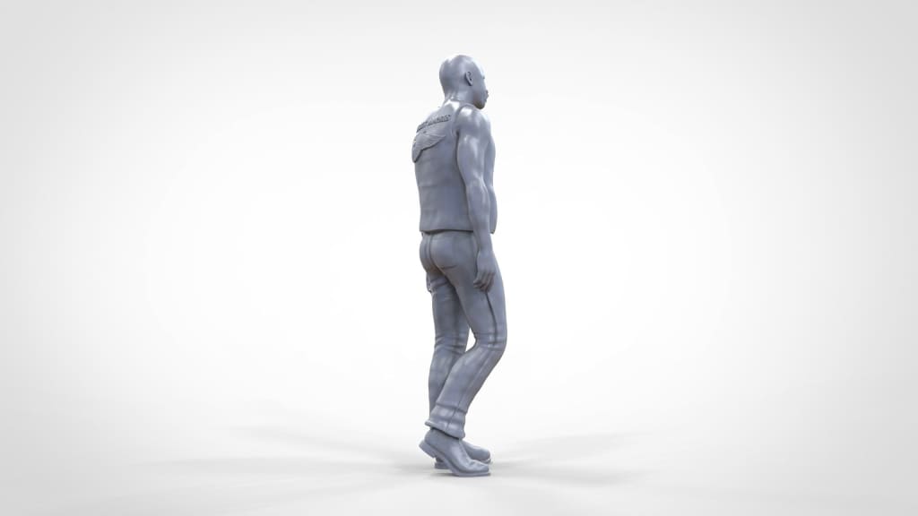 Male Biker/hells Angel Walking Figure