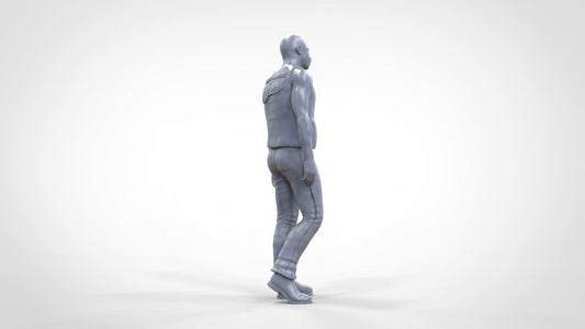Male Biker/hells Angel Walking Figure
