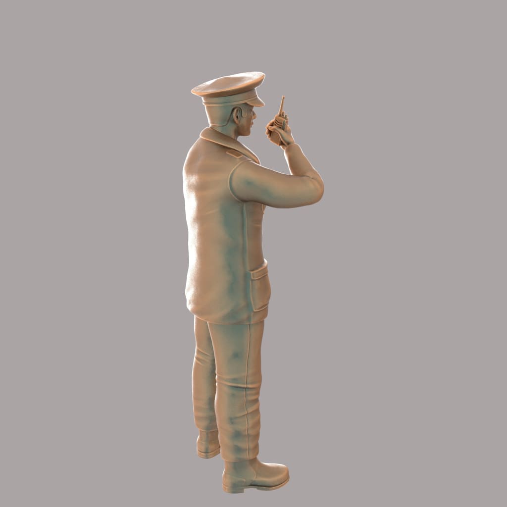MM309 Police/Security Guard on Radio Figure
