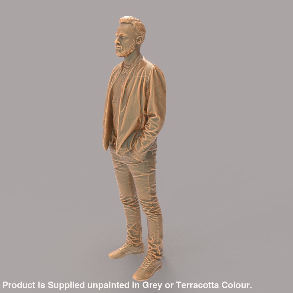 MM358 Smart Bearded Male in Jacket Figure