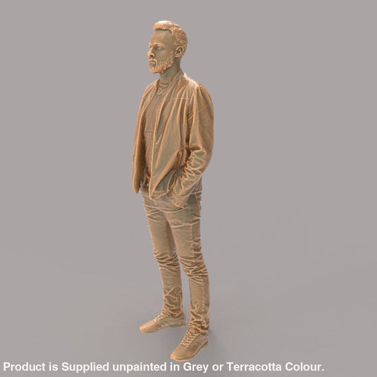 MM358 Smart Bearded Male in Jacket Figure