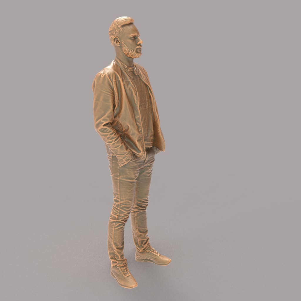 MM358 Smart Bearded Male in Jacket Figure