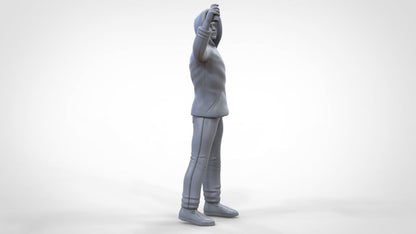 Male In Hoodie Graffiti Artist/vandal Figure