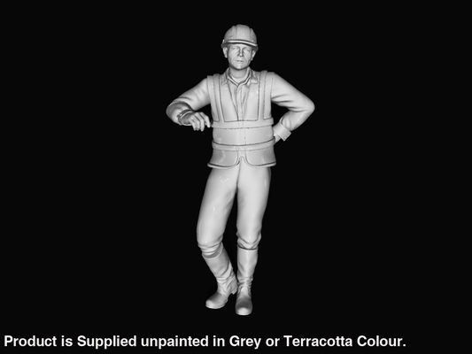 MM409 Builder Arm up Leaning Figure