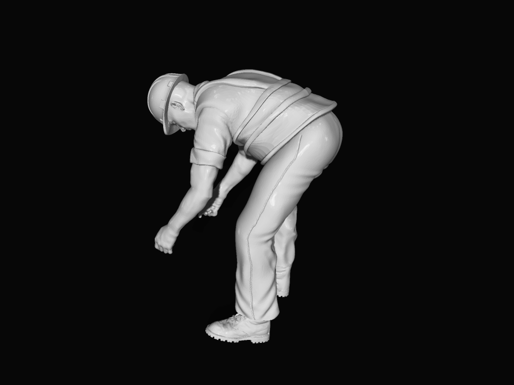 MM413 Builder picking up object Figure