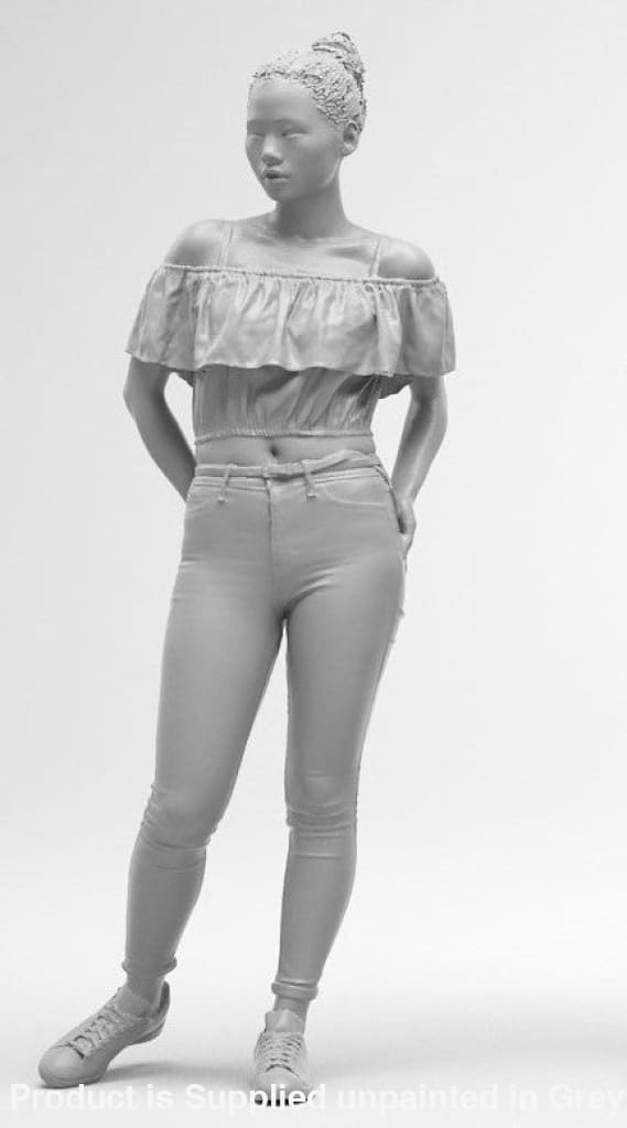 Oriental Female With Hands In Back Pockets Figure