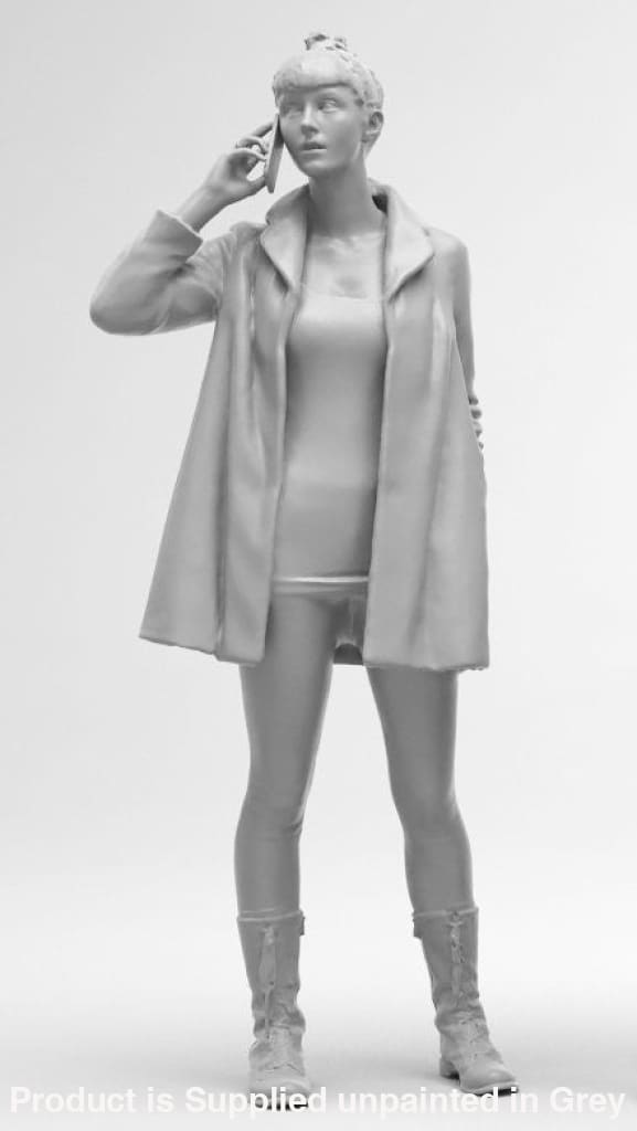 Trendy Girl On Mobile Phone Figure