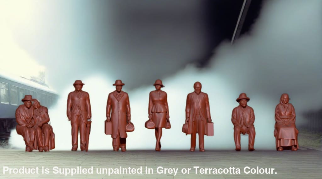 Mm478 Group Of 1940 Era Passengers Oo Gauge Figure