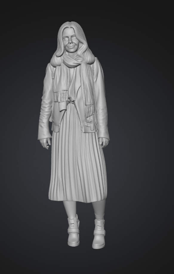MM485 Very Smart Young lady in Jacket with Handbag