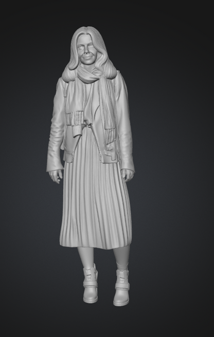 MM485 Very Smart Young lady in Jacket with Handbag