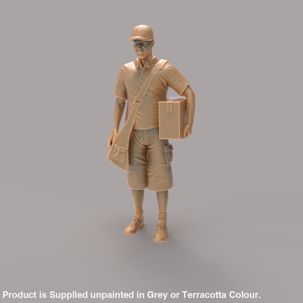MM488 Modern Postman Delivery courier in shorts Figure