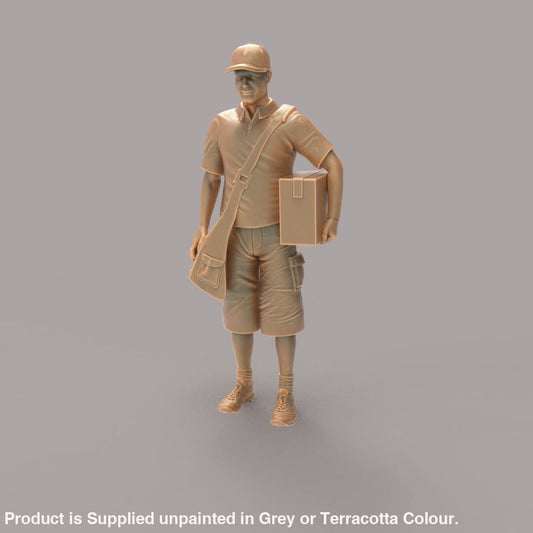 MM488 Modern Postman Delivery courier in shorts Figure