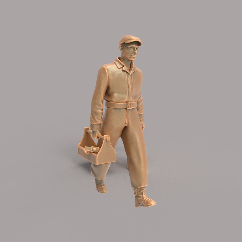 MM549 Worker and Tools 1940’s Style Figure