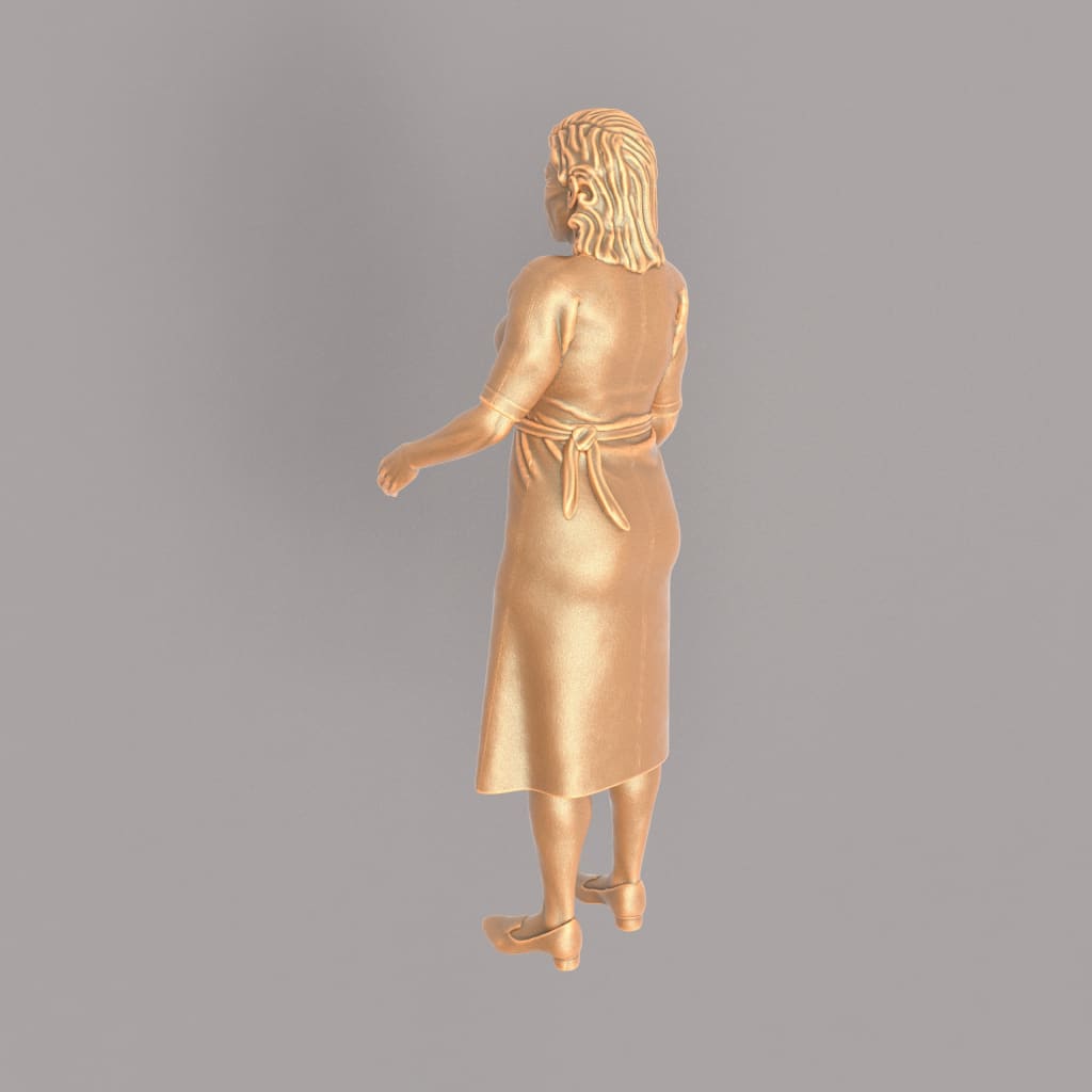 MM555 1940’s Style Lady wearing long dress arms out Figure