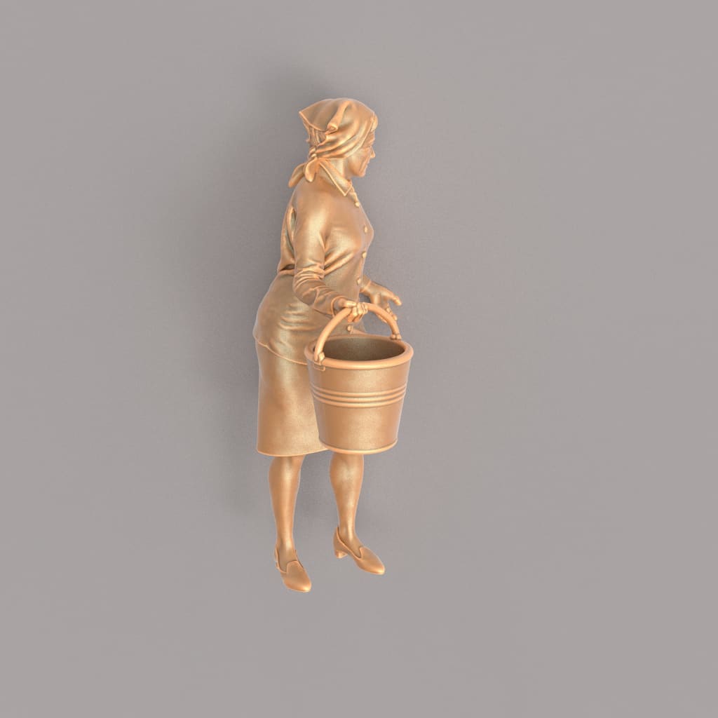 MM558 1940’s Style Lady with Bucket Figure