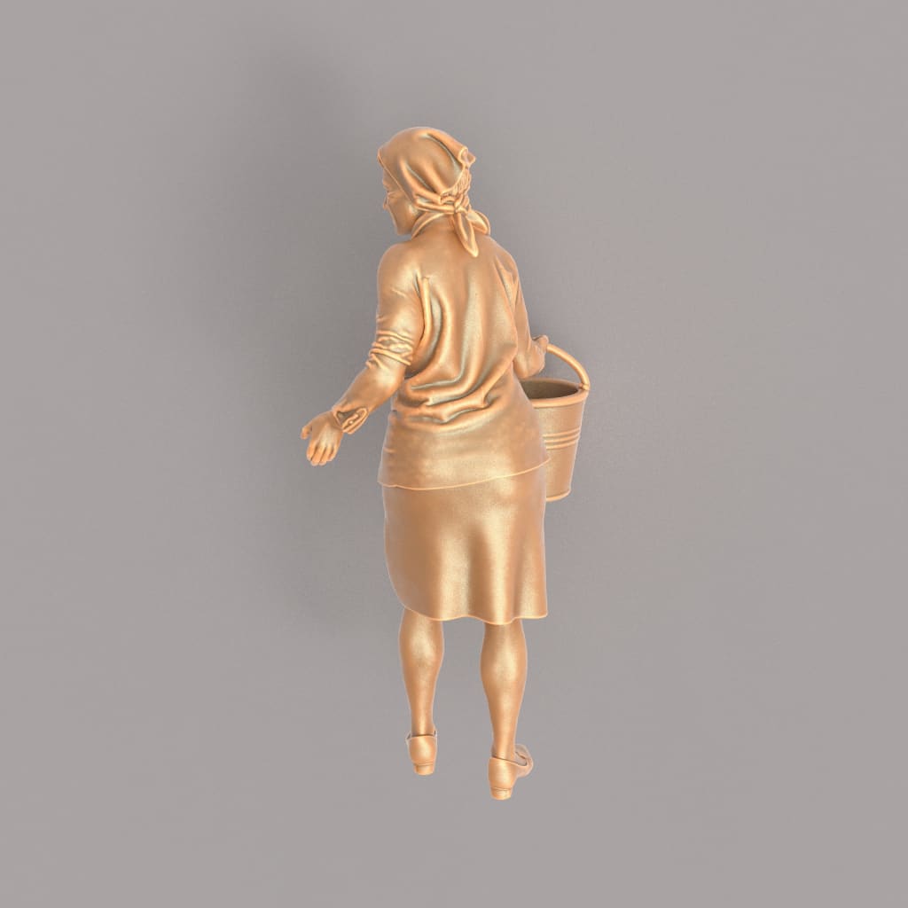 MM558 1940’s Style Lady with Bucket Figure