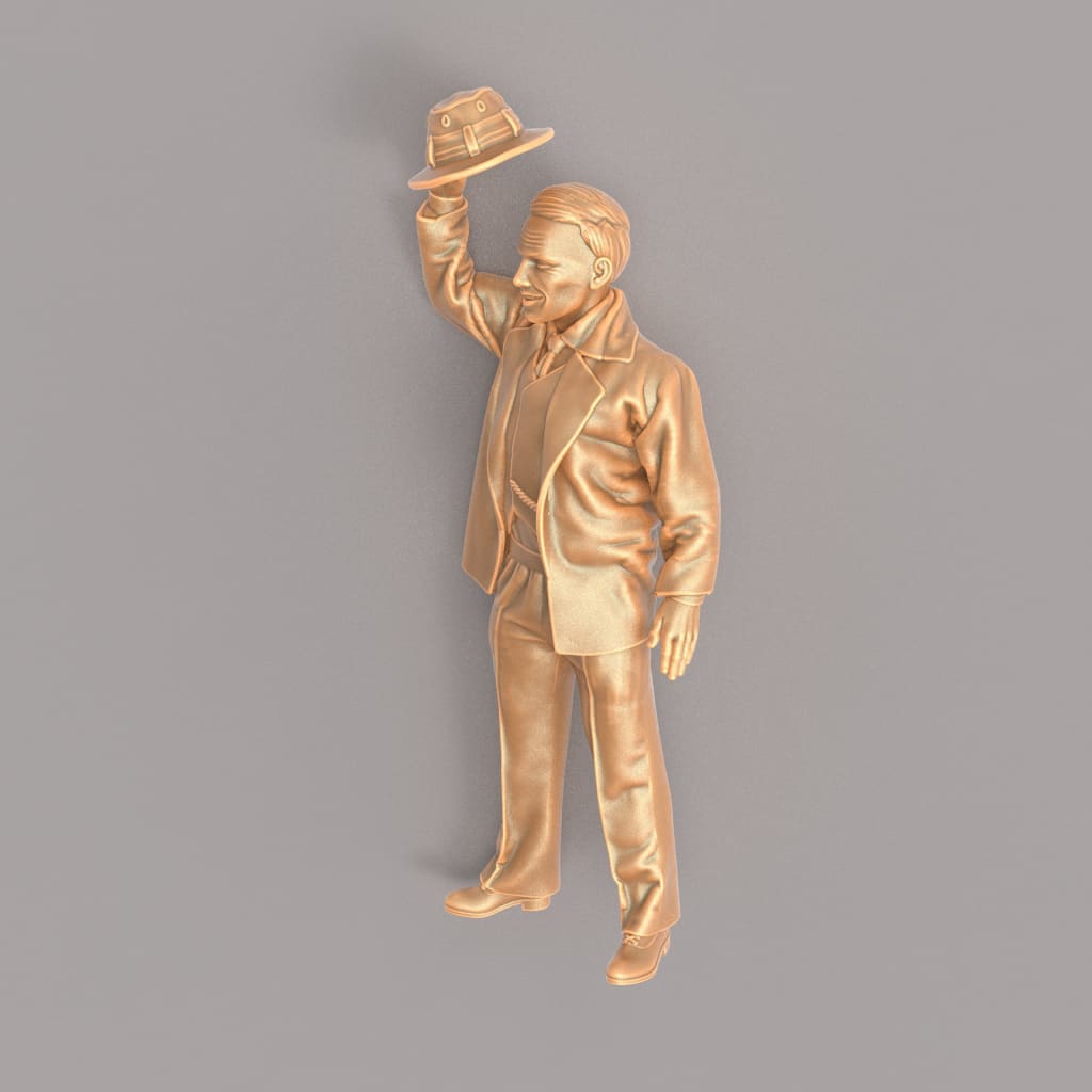 MM561 1940’s Style Male Waving Hat Figure