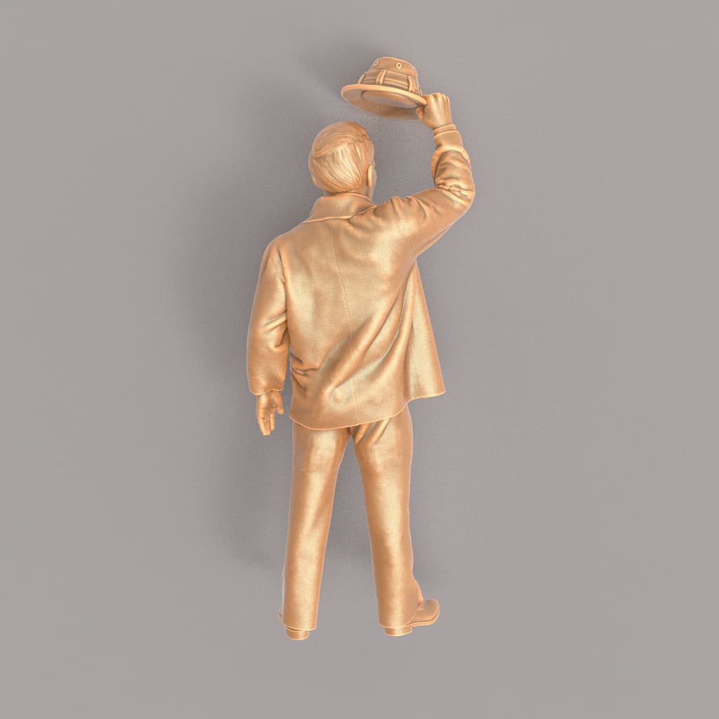 MM561 1940’s Style Male Waving Hat Figure