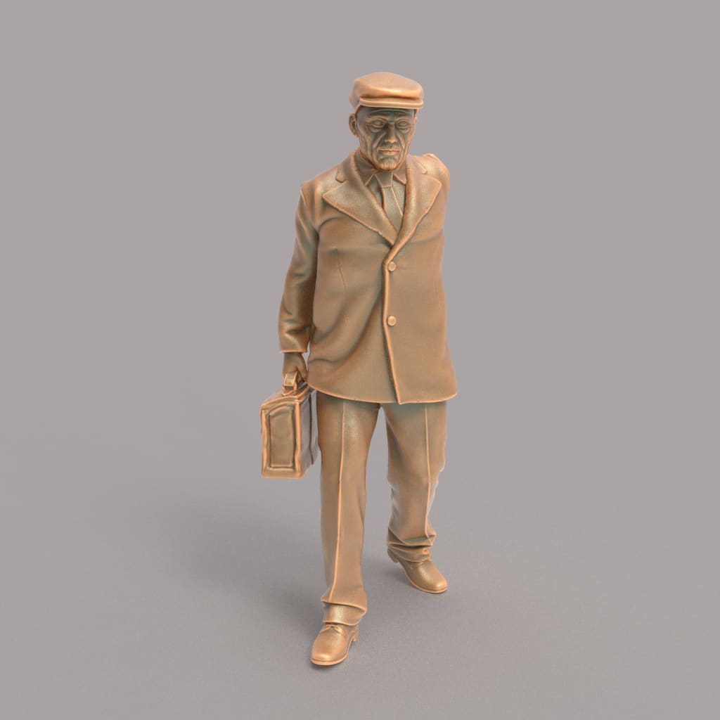 MM567 1940’s Style Pensioners Walking Arm in Arm Figure