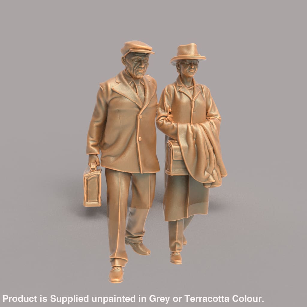 MM567 1940’s Style Pensioners Walking Arm in Arm Figure