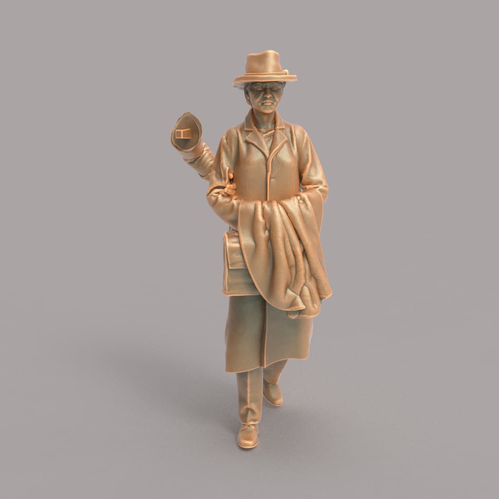 MM567 1940’s Style Pensioners Walking Arm in Arm Figure