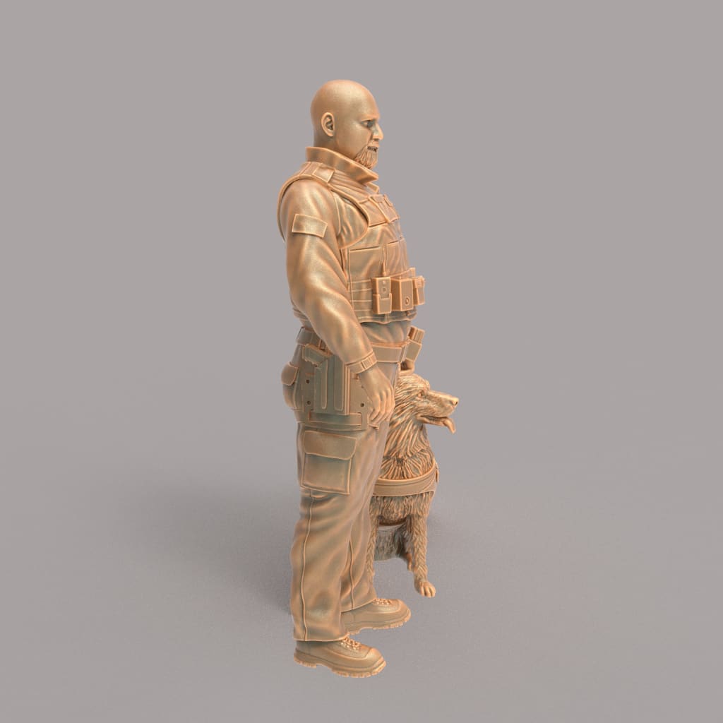 MM629 K9 Police Dog Handler - and Alsatian Figure