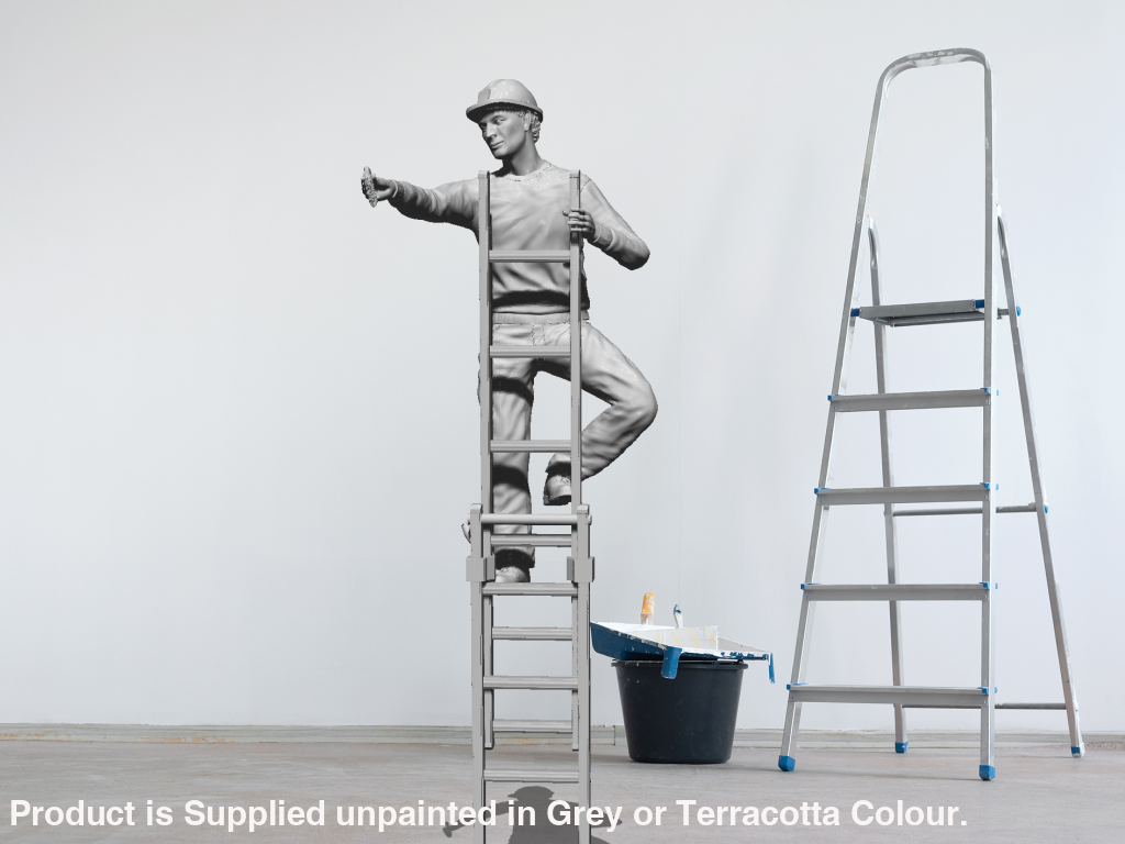MM719 Male Painting on Ladder C – Scale Scenery And Figures