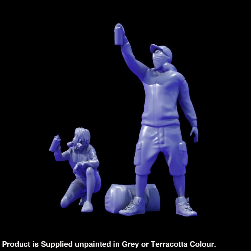 Mm722 Team Of Taggers/Graffiti Artists Figure