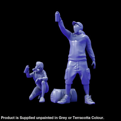 Mm722 Team Of Taggers/Graffiti Artists Figure