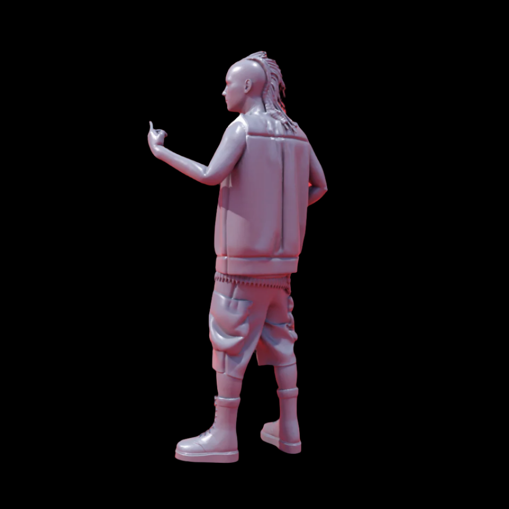 Mm725 Young Teen With Shaved Head Punk Style Figure