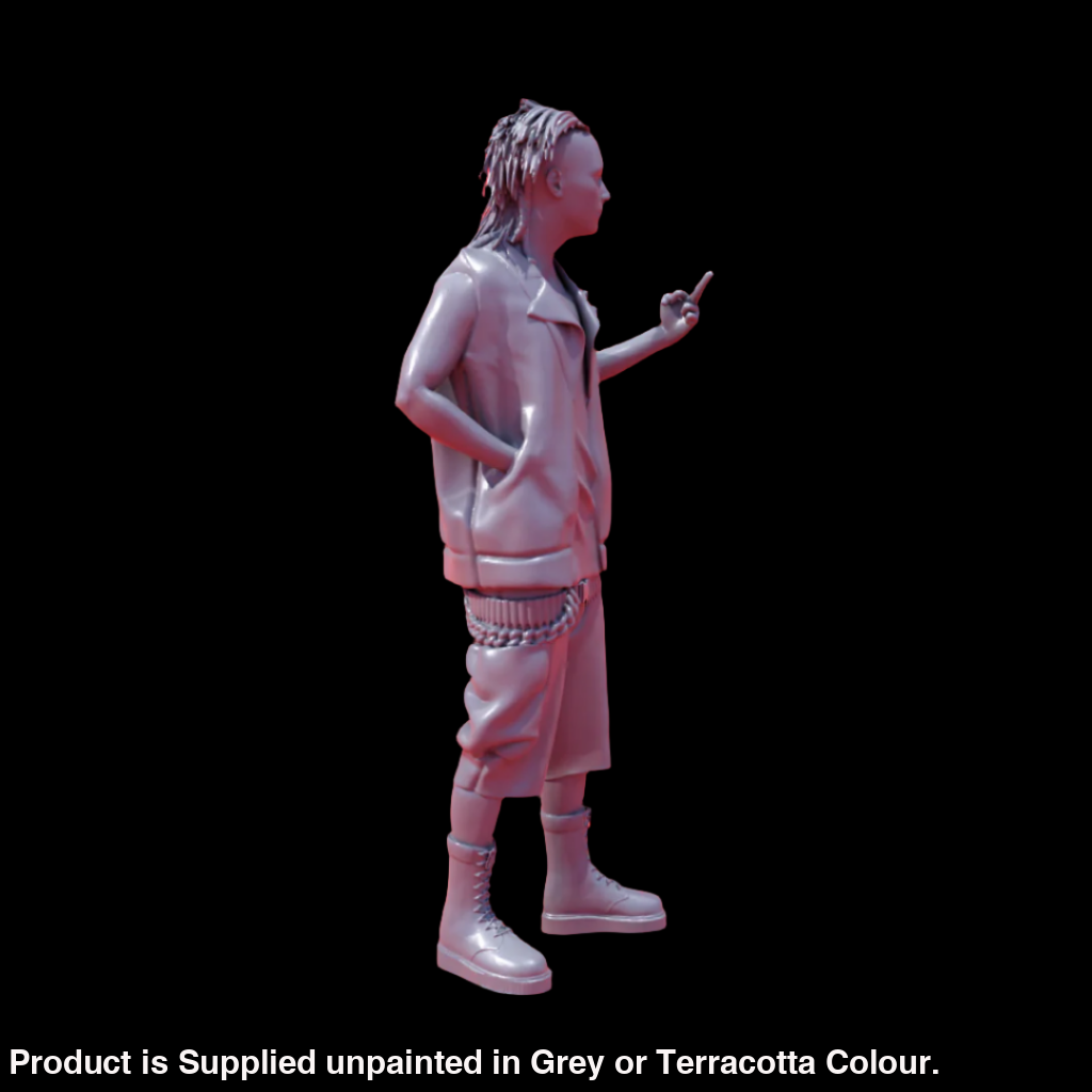 Mm725 Young Teen With Shaved Head Punk Style Figure