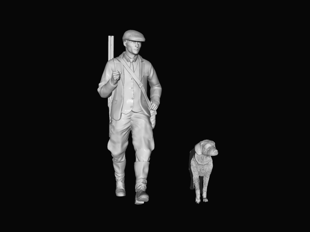 MM730 Farmer Walking and Dog Trade - Figure