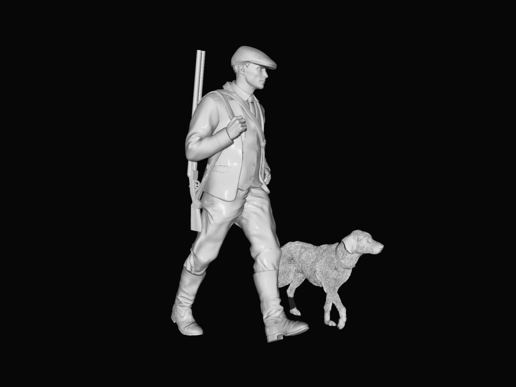 MM730 Farmer Walking and Dog Trade - Figure