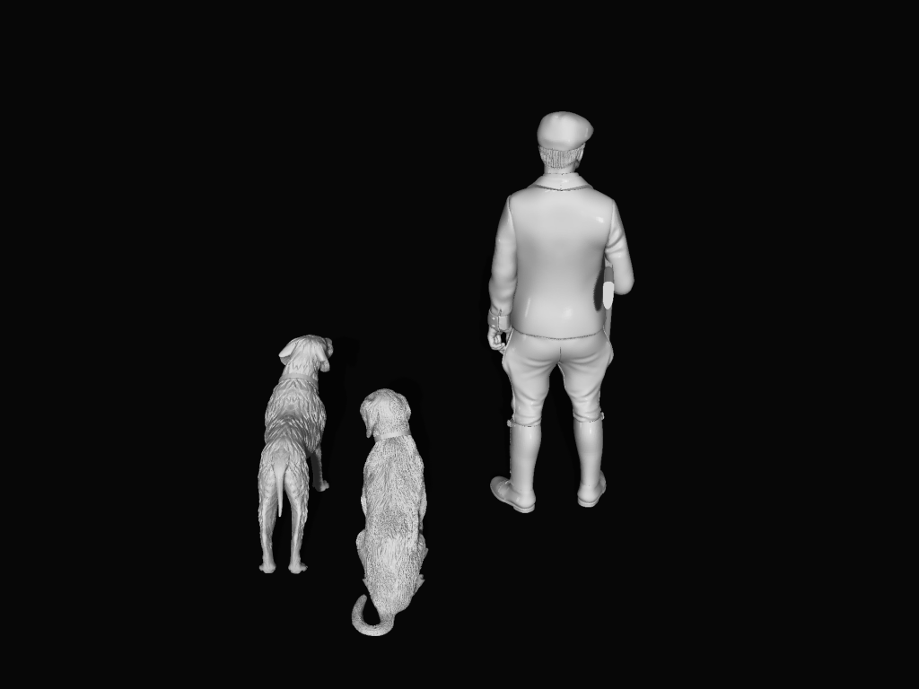 MM731 Farmer Walking and Dogs Trade - Figure