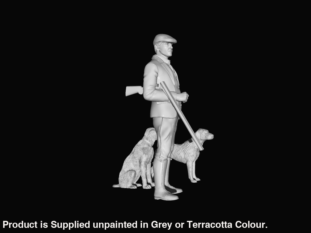 MM731 Farmer Walking and Dogs Trade - Figure