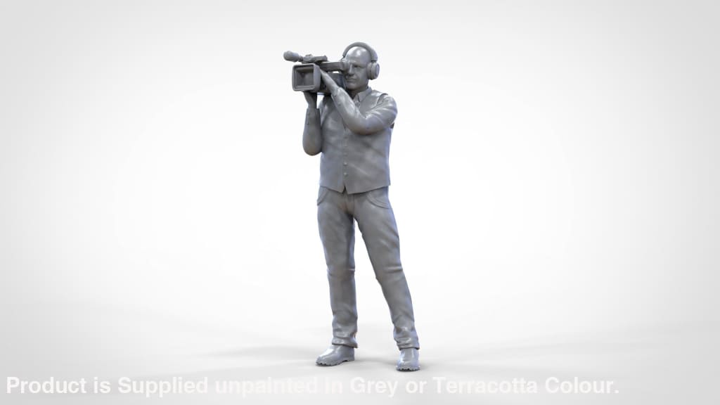 Male With Tv/Camera On Shoulders Mm815 Figure