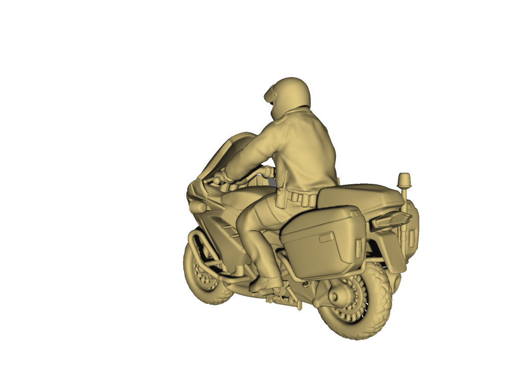 Mm855 Police Motorbike And Rider Figure