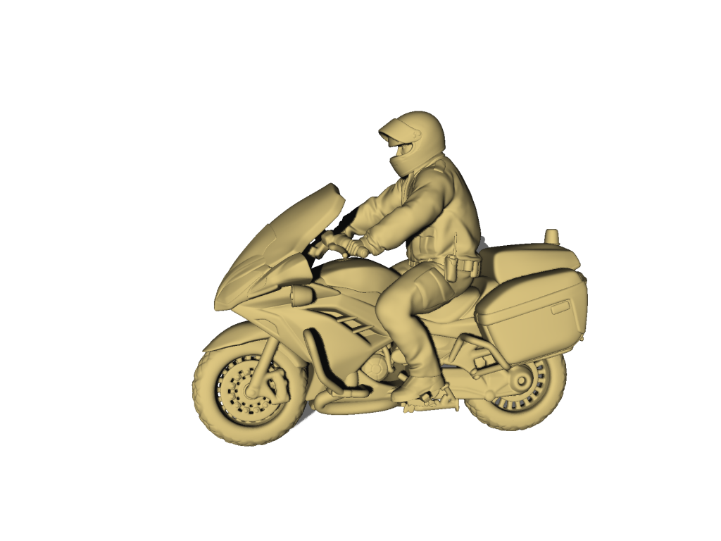 Mm855 Police Motorbike And Rider Figure